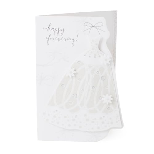 Hallmark Bridal Shower Card with Blush Dress & Glitter Accents