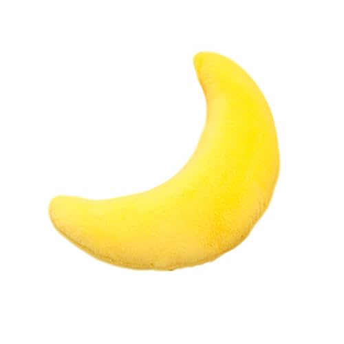 17.7-Inch Moon Shaped Plush Pillow - Soft Decorative Stuffed Toy