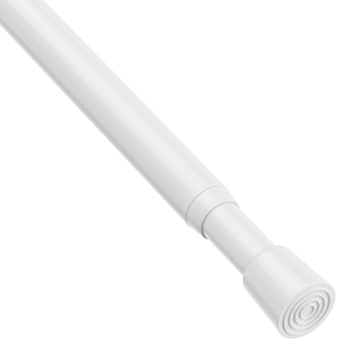 Adjustable Spring Tension Curtain Rod 29-40 Inches - White