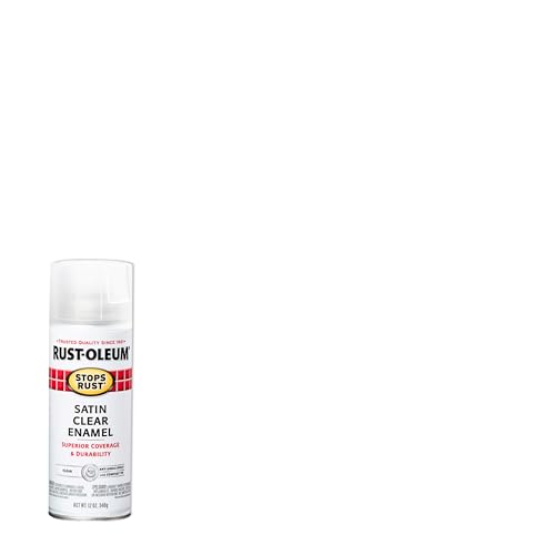 Rust-Oleum Stops Rust Satin Clear Spray Paint, 12 oz, 6 Pack