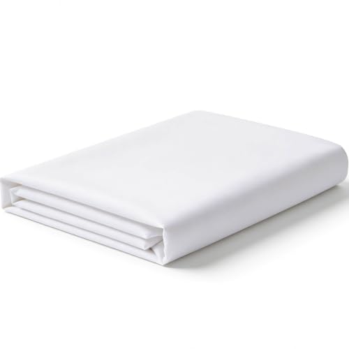 Twin Flat Sheet - Soft White Bed Sheet for Hotels, 66x96 inches