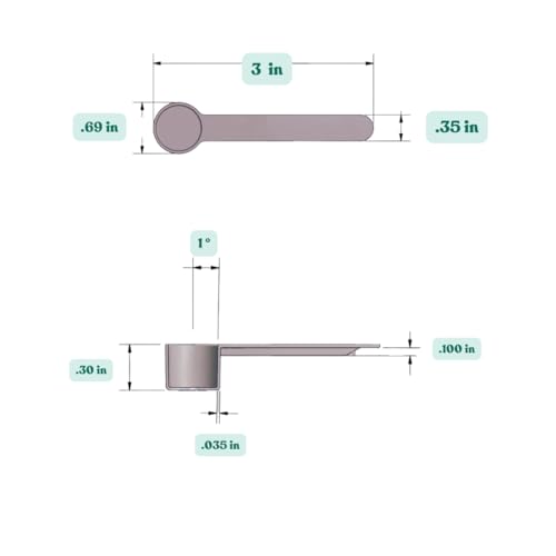 1/4 Teaspoon Short Handle Plastic Measuring Spoon - BPA-Free