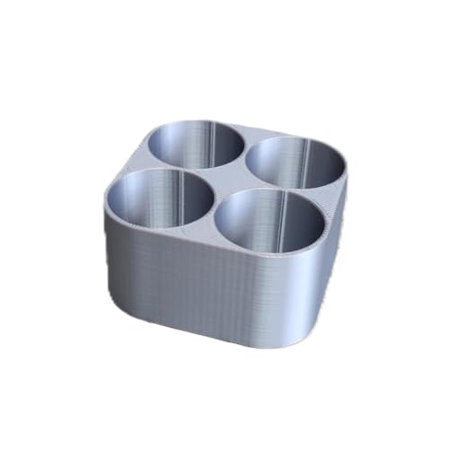 Znet3D Slim Organizer – Silver 4-Bottle Tray Holder for Efficient Storage