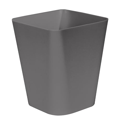 TEIUKAX Grey Small Trash Can - 1.8 Gallon Waste Bin for Home & Office