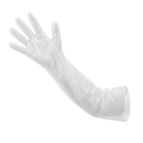 Long Disposable Gloves - 50 Count Elbow-Length Cleaning Sleeves