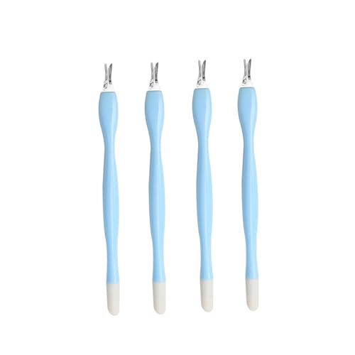 ONESWI 4 Pcs Cuticle Trimmer Pusher with Rubber Tip Stainless Steel