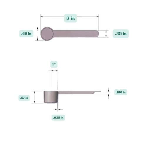 BPA-Free 1/2 Teaspoon Plastic Measuring Spoon - 2.5 mL Scoop