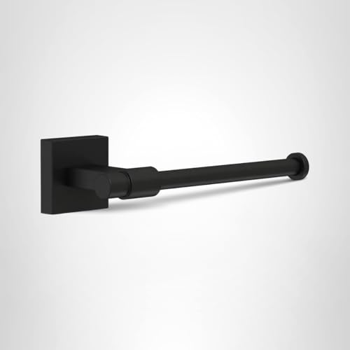 Franklin Brass Maxted (1-Pack) Toilet Paper Holder Matte Black Tissue Roll Holder for Bathroom Organization and Storage European Single Post Toilet Tissue Holder Wall Bathroom Accessories MAX51-FB