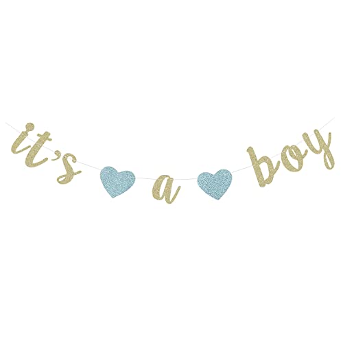It's a Boy Glitter Banner for Baby Shower & Gender Reveal