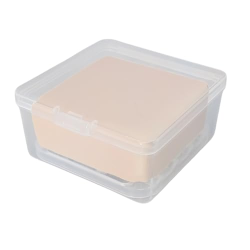 Vonpri Portable Soap Travel Case with Drain - Clear Square Soap Holder