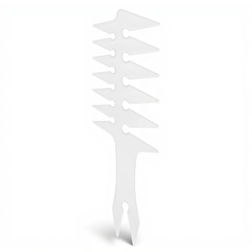 Fabater Wide Tooth Hair Comb - Double-Sided ABS Detangling Tool (White)