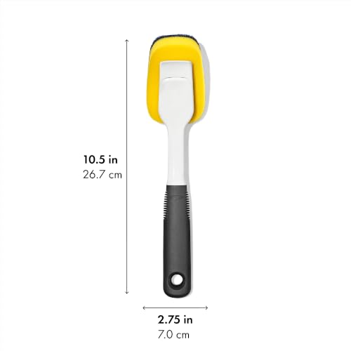 OXO Good Grips Dish Scrub with 2 Refills – Efficient Kitchen Cleaning Tool