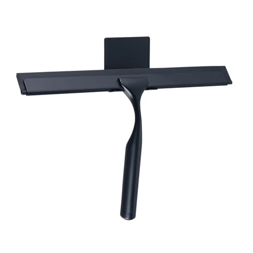 J&V TEXTILES 10-Inch Stainless Steel Shower Squeegee - Black