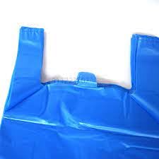 AlfaEx 100 Blue Vest Plastic Carrier Bags - 11" x 17" x 21" Strong Reusable