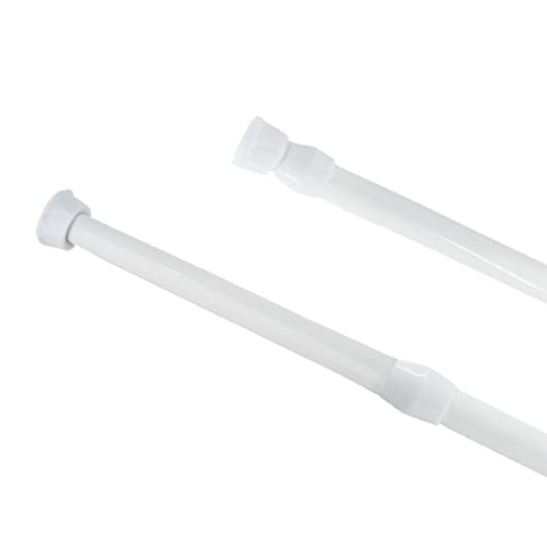 Kyuionty 4-Pack Spring Tension Rods, Adjustable 9.8-15.7 Inch White