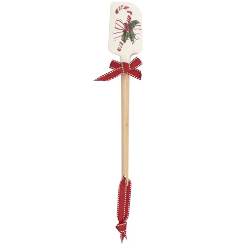 Christmas Silicone Spatula with Vintage Candy Cane & Holiday Sentiment