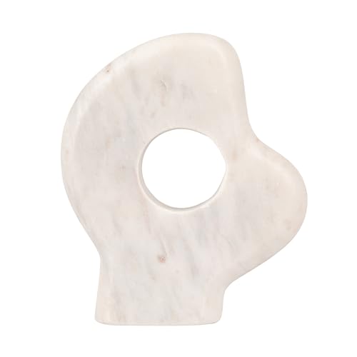 Bloomingville Decorative Abstract Marble Sculptures, Set of 2 Styles, White