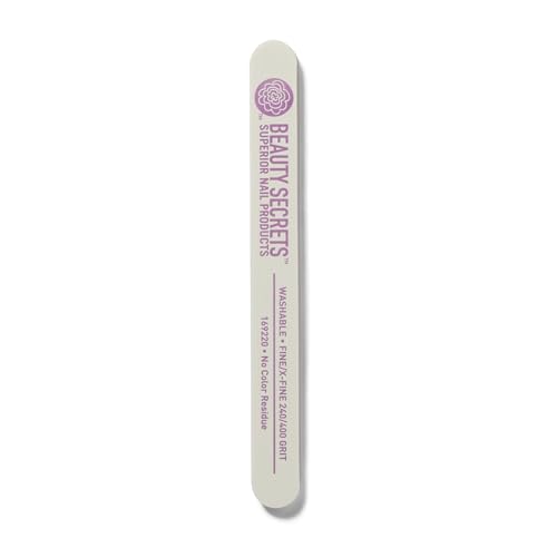 Beauty Secrets White Cushion Nail File 240/400 Grit
