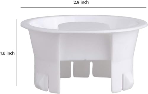 2-Pack White Plastic Lids for Glass Water Pitchers - Splash Resistant & Dust Proof