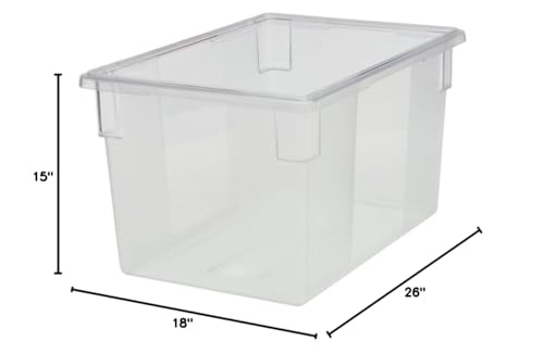 Rubbermaid 21.5 Gallon Clear Food Storage Box - BPA-Free Polycarbonate