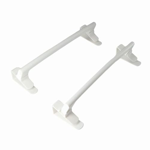 Kopida Over-the-Cabinet Towel Bar Rack, 2 Pack, White Plastic Kitchen Holder
