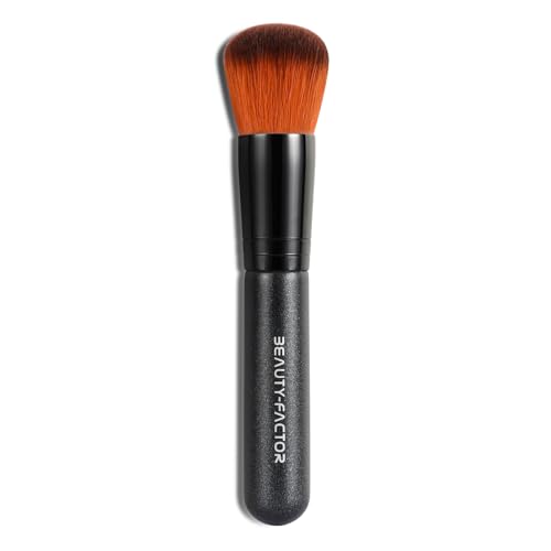BEAUTYFACTOR Domed Foundation Brush Soft Synthetic Kabuki Makeup Brush