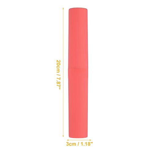 VOCOSTE Red Travel Toothbrush Case, 7.87 x 1.18 Inch Plastic Holder