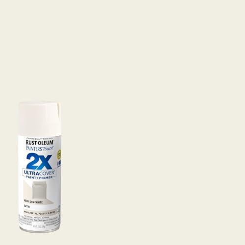 Rust-Oleum Painter's Touch 2X Spray Paint, Satin Heirloom White, 6 Pack