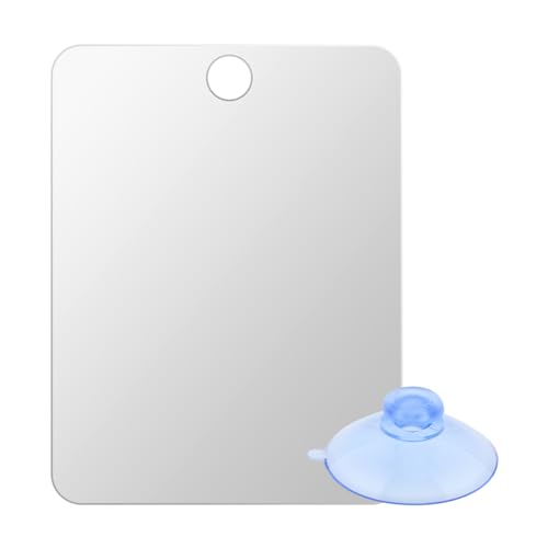 Herxsin Fogless Shower Mirror for Shaving - 6.7x5.1in Portable Silver