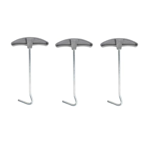 3 Pcs Outdoor Tent Peg Puller Extractor with Plastic Handles, Portable Tool for Camping and Other Outdoor Activities.