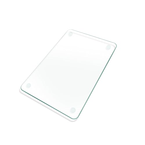 KimiDitt Tempered Glass Cutting Board, 12x8 Inch Small Kitchen Chopping Mat