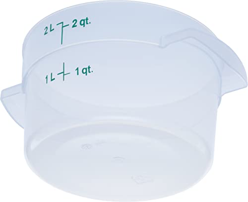 Carlisle Storplus Round Food Storage Containers, 2 Quart, Pack of 12