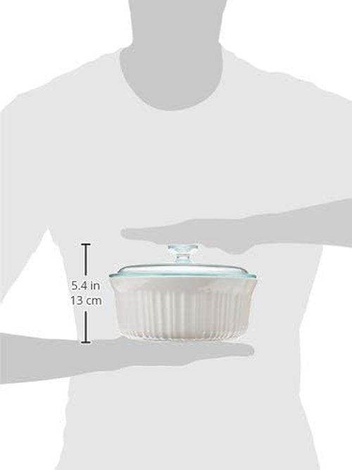 CorningWare French White 10-Pc Ceramic Bakeware Set - Chip & Crack Resistant, Microwave & Oven Safe