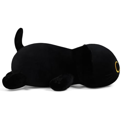 MIAOHAHA Black Cat Plush Pillow - 11.8 Inch Soft Stuffed Animal Toy