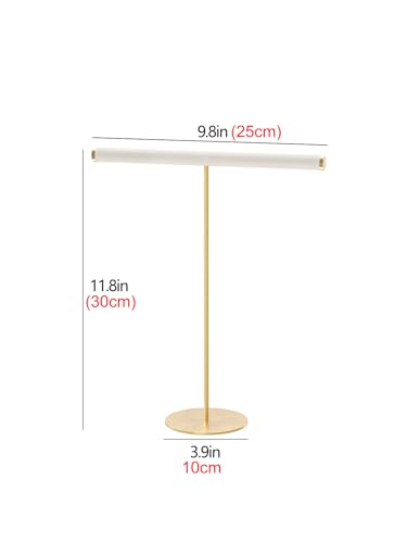 T-Bar Velvet Jewelry Organizer Stand for Necklaces & Bracelets