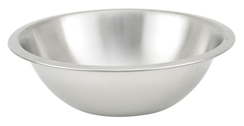 Winco 1.5 Quart Heavy-Duty Stainless Steel Shallow Mixing Bowl