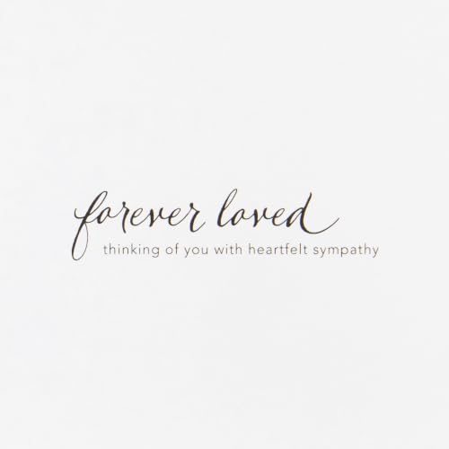 Hallmark Sympathy Card - Forever Remembered (White) - Thoughtful Condolence Note