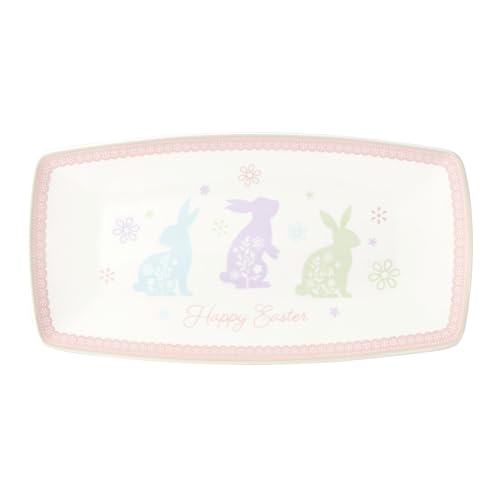 Oneida Bunny Hop Porcelain Hors d'Oeuvres Serving Tray, 13-Inch