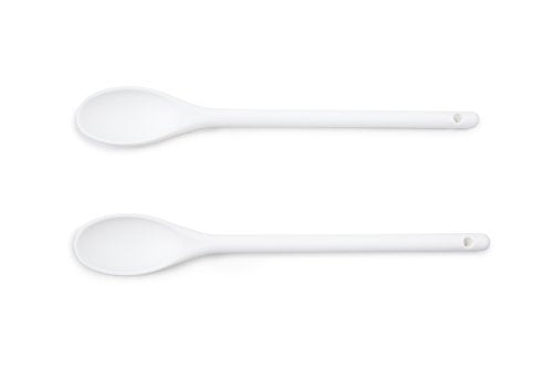 Fox Run Hi-Tech Plastic Mixing Spoons, 12-Inch White, Set of 2