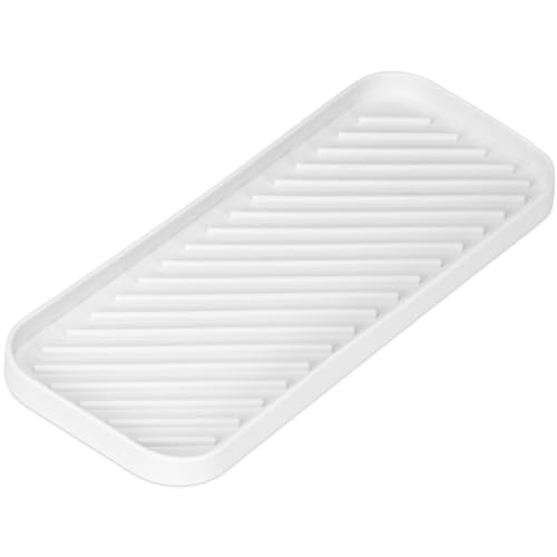 Flexible White Sponge Holder for Kitchen Sink - Multi-Purpose Organizer