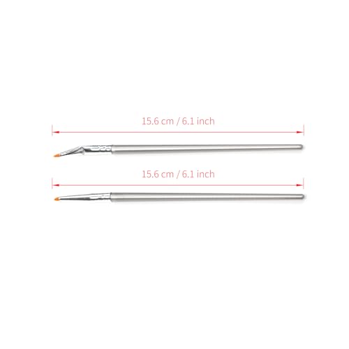 WOLVINA 2-Piece Eyeliner Brush Set - Fine Detail Straight and Angled Brushes