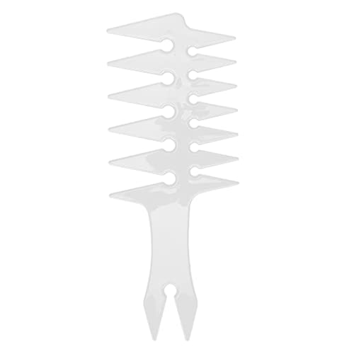 Fabater Wide Tooth Hair Comb - Double-Sided ABS Detangling Tool (White)