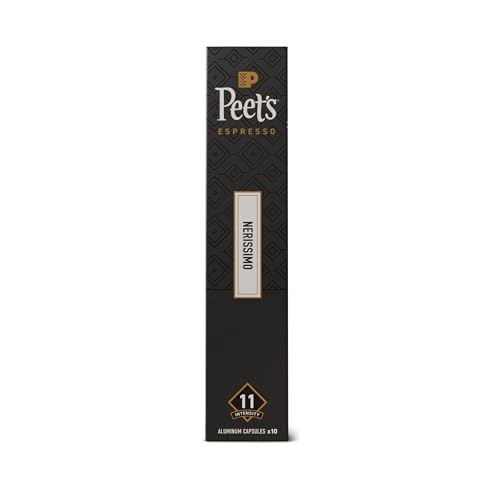 Peet's Coffee Dark Roast Espresso Capsules - 100% Arabica | Nerissimo Intensity 11, 50 Count