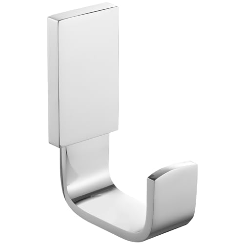BESy Brass Towel Hook Polished Chrome Wall Mount Robe & Coat Hook 1 Pack