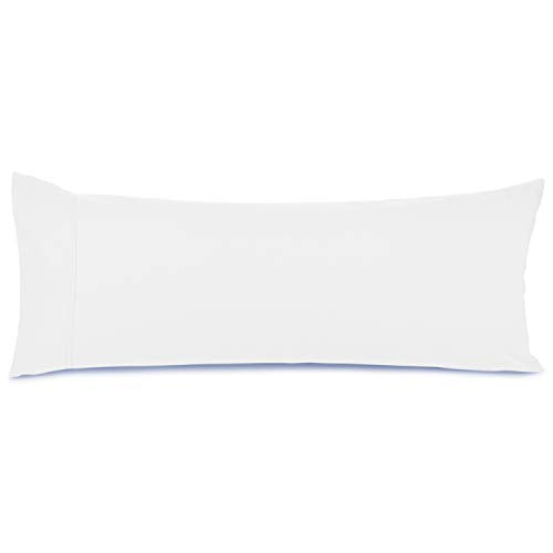 Nestl White Body Pillow Cover - Soft Microfiber, 20x54 Inches