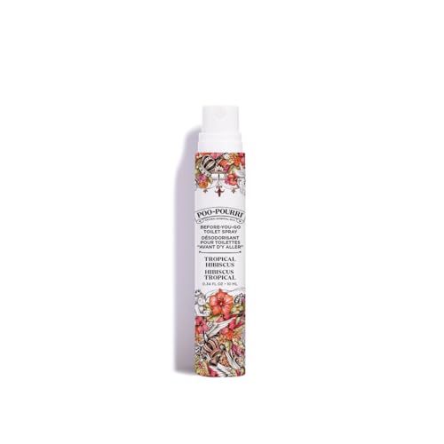 Poo-Pourri Before-You-Go Toilet Spray Travel Size 10ml Tropical Hibiscus, Apricot & Citrus