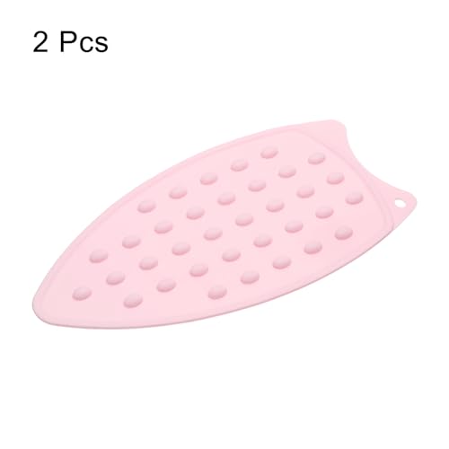 HARFINGTON Silicone Iron Rest Pad - 2 Pack, Heat Resistant Mat, Pale Pink