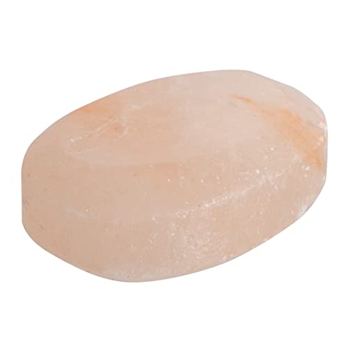 Pink Himalayan Salt Massage Stone - Hand-Carved Flat Oval Spa Tool