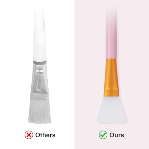 Cinlinso 3-Piece Silicone Face Mask Brush Set, Flexible Applicators