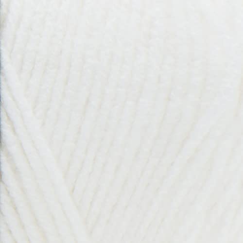 Red Heart Super Saver Yarn White 1-Pack - Medium Weight Acrylic for Crocheting & Knitting